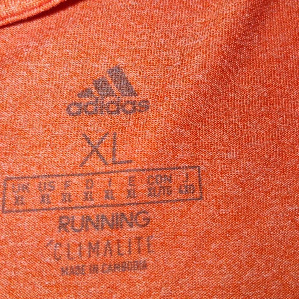 Adidas Adi365 Running Half 1/2 Zip Pullover Long Sleeve Shirt orange Men's XL